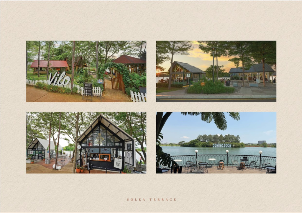 gambar existing aktif tenant ruko solea terrace ada vilo gellato, kopi nako dan coming soon mini zoo